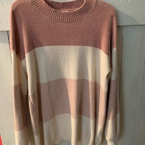 Bohme color block sweater in pink size large